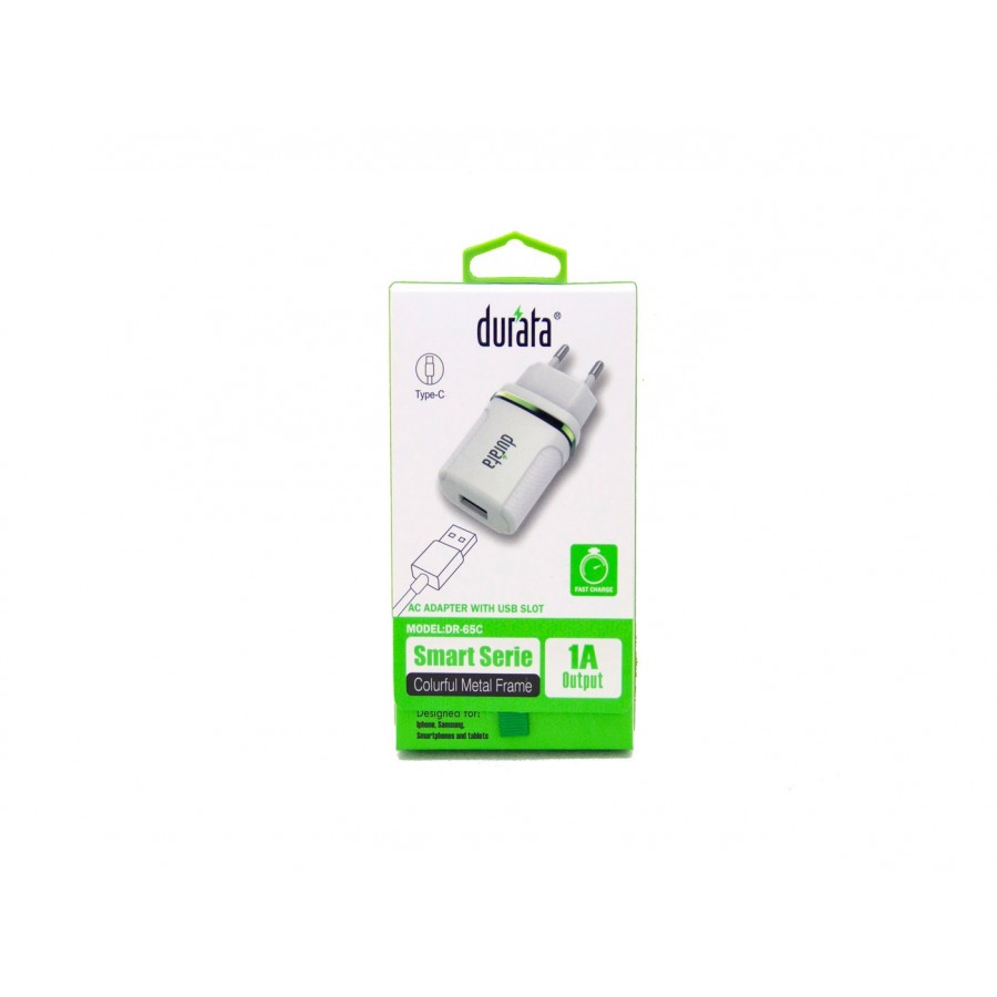 DURATA Chargeur rapide Iphone Blanc USB Type-C